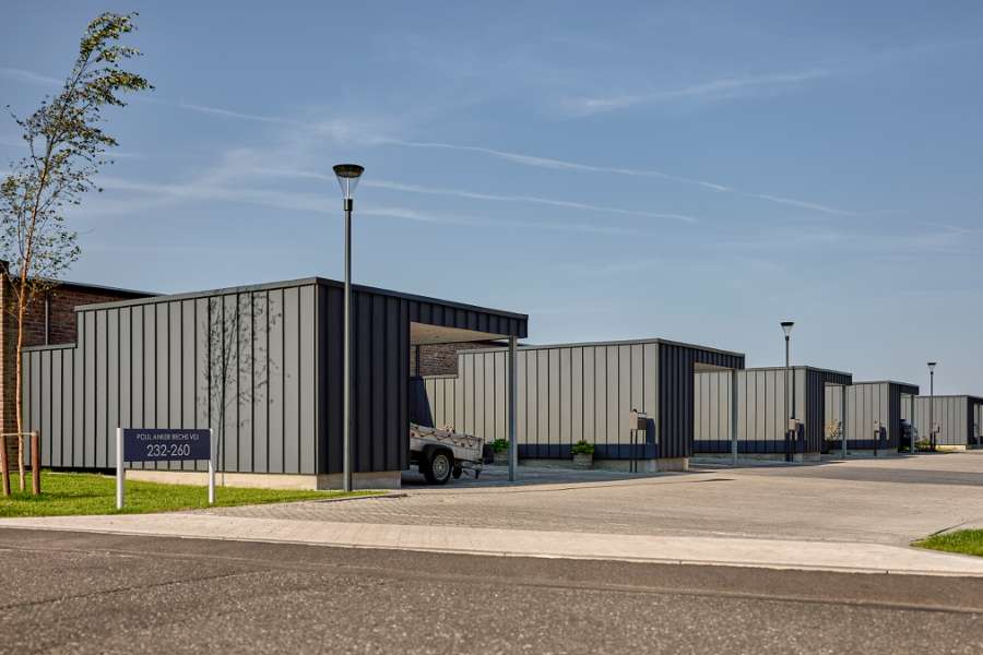 Stahlprofile an Reihenhäusern, Sofiendal Enge, Poul Anker Bechs Vej 232, 9200 Aalborg SV, Dänemark